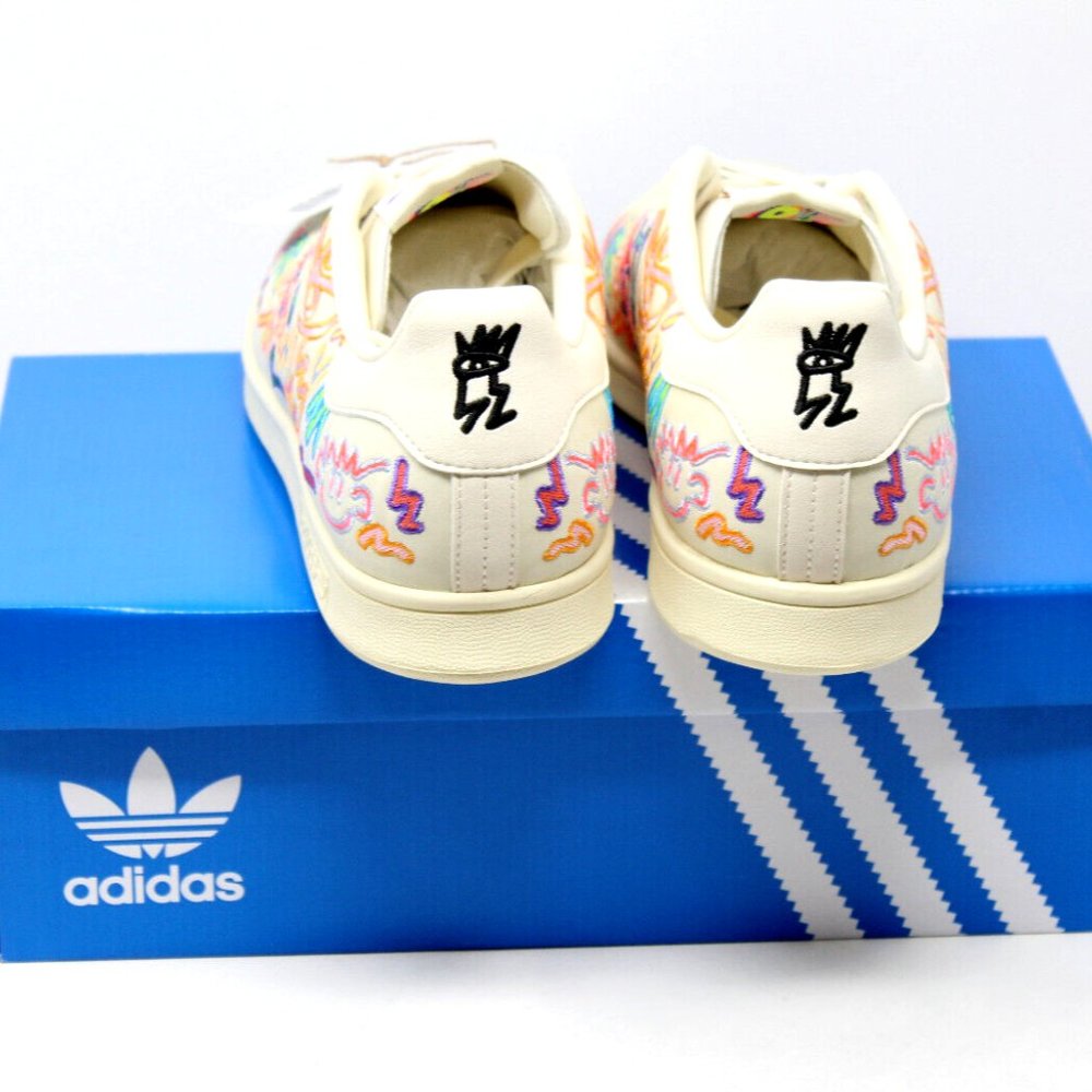 adidas Originals Stan Smith Pride Shoes Men's Cream White NEW #GX6394 - Picture 5 of 11